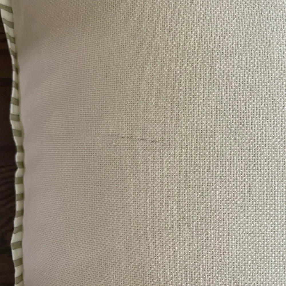 POTTERY BARN LINEN COTTON EMBROIDERED THROW PILLOW 16x26